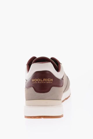 Perforated Details Leather JOGGER Low-Top Sneakers with Golden Logo