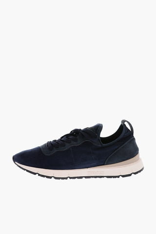 Sneakers Basse JOGGER LIGHT in Suede con Sola a Contrasto