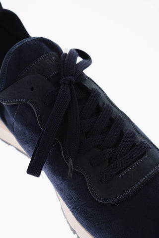 Sneakers Basse JOGGER LIGHT in Suede con Sola a Contrasto