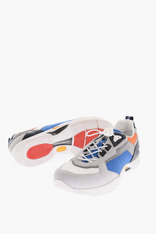 Sneakers in Pelle e Tessuto e Chiusura con Coulisse