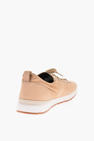Suede JOGGER Low-Top Sneakers with Embossed Logo on The Sole