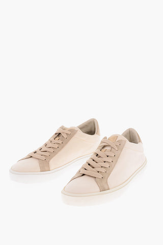 Canvas and Suede Low-Top Sneakers
