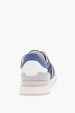 Leather and Fabric Sneakers