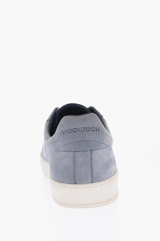 Textured and Suede Leather Low-Top Sneakers