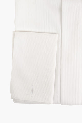 Poplin Cotton Classic Collar Shirt with Double French Cuffs