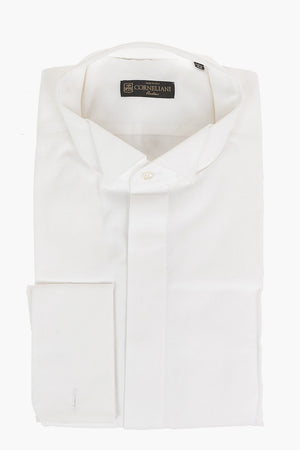 Cotton Twill Ceremony Shirt with Diplomatic Collar