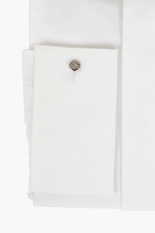 Poplin Cotton Shirt with Double French Cuffs and Cufflinks