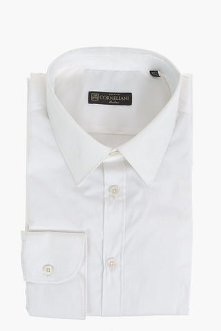 Poplin Cotton Shirt with Standard Collar