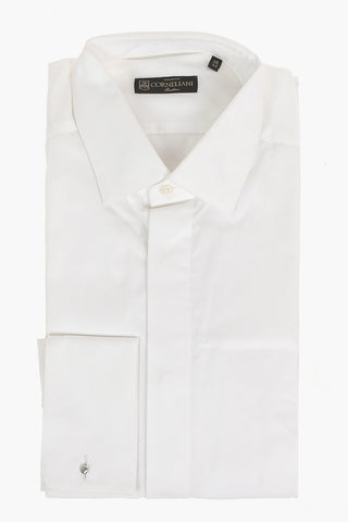 Bird's eye Cotton Shirt with Double French Cuffs