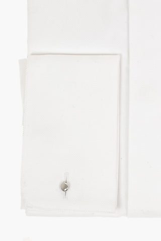 Bird's eye Cotton Shirt with Double French Cuffs