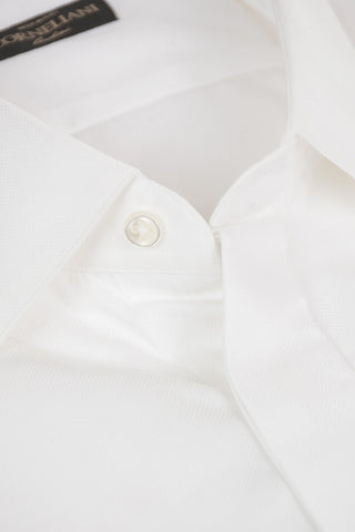 Bird's eye Cotton Shirt with Double French Cuffs