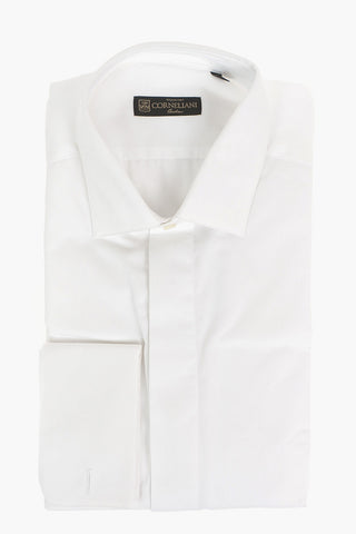 Camicia in Cotone con Abbottonatura Nascosta
