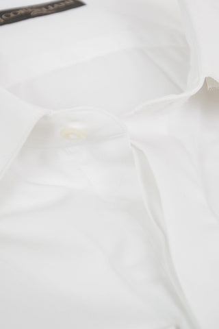 Camicia in Cotone con Abbottonatura Nascosta