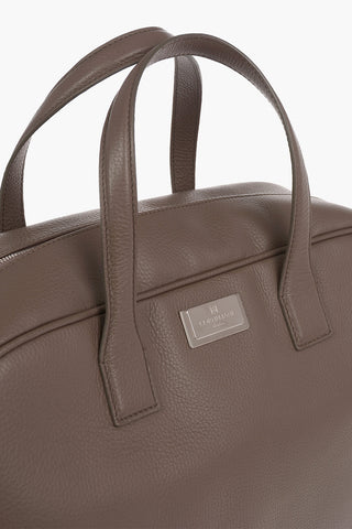 Textured Leather BOTTALATA Travel Bag