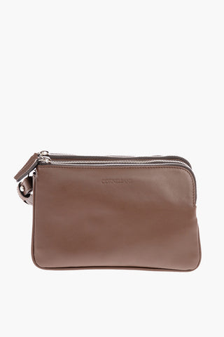 3 Compartment Leather Book Pouch