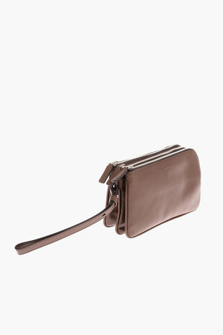 3 Compartment Leather Book Pouch
