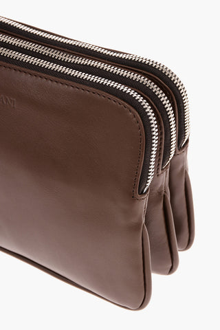 3 Compartment Leather Book Pouch