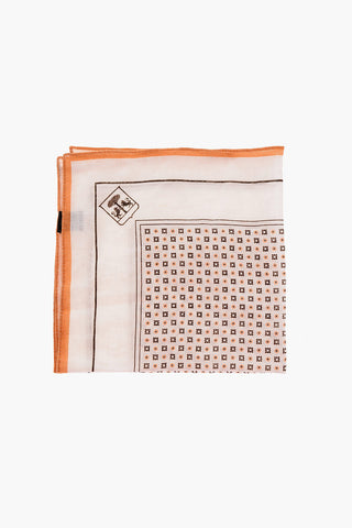 Patterned Flax Pocket Square