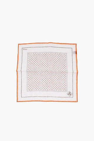 Patterned Flax Pocket Square