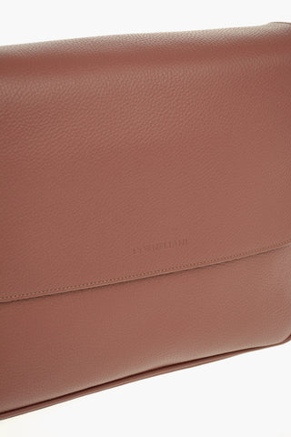 Textured Leather Crossbody Bag