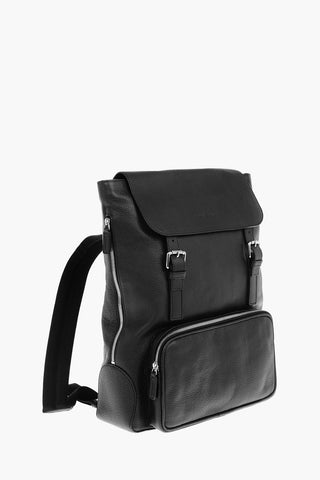 Front Pocket Textured Leather Back Pack