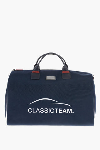 CLASSICTEAM Leather Handle Canvas Sports Bag with Embroidered Logo