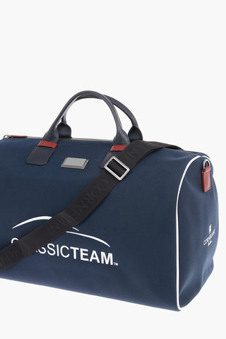 CLASSICTEAM Leather Handle Canvas Sports Bag with Embroidered Logo