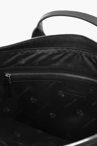 Single-compartment Woven Leather Tote Bag