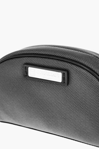 Zipped Coated Textile Mini Pouch
