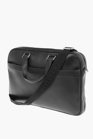 Outer Pocket Leather Business Bag