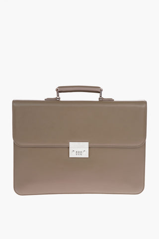 Combination Lock Leather Business Bag