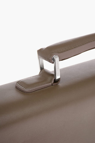 Combination Lock Leather Business Bag
