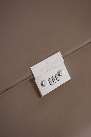 Combination Lock Leather Business Bag