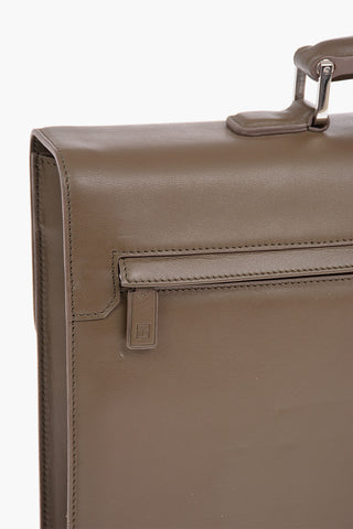 Combination Lock Leather Business Bag