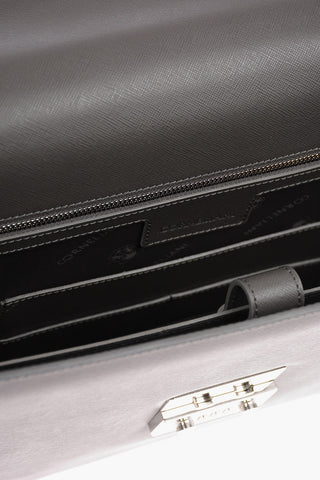 Combination Lock SAFFIANO Leather Business Bag