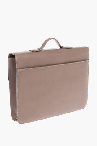 Combination Lock Textured Leather Business Bag