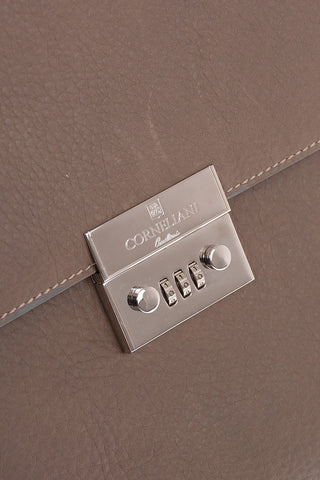 Combination Lock Textured Leather Business Bag