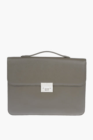 Combination Lock Leather Business Bag