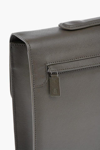 Combination Lock Leather Business Bag