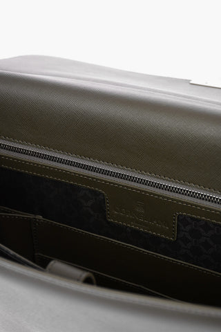Combination Lock Leather Business Bag