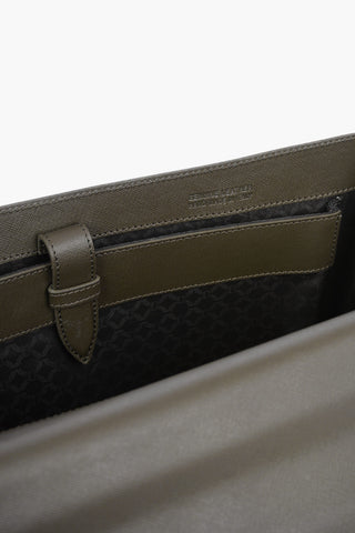 Combination Lock Leather Business Bag