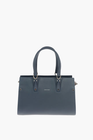 Leather Handbag With Magnetic Closure Inserts