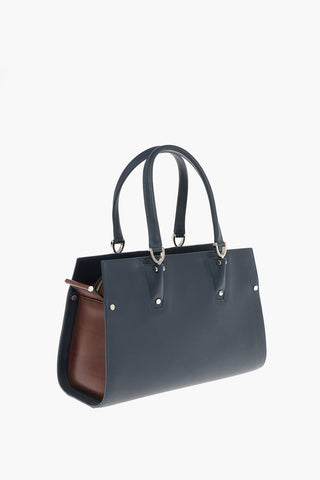 Leather Handbag With Magnetic Closure Inserts