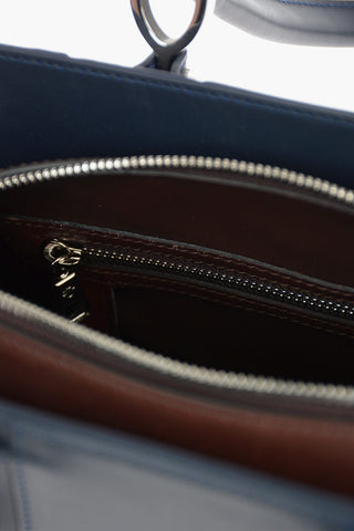 Leather Handbag With Magnetic Closure Inserts