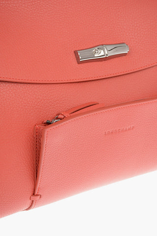 Borsa Top Handle ROSEAU in Pelle Martellata