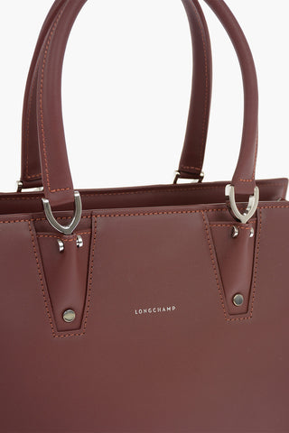 Leather Handbag With Magnetic Closure Inserts