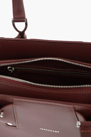 Leather Handbag With Magnetic Closure Inserts