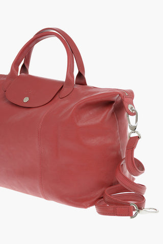 Zipped Closure Leather LE PLIAGE Tote Bag