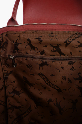 Zipped Closure Leather LE PLIAGE Tote Bag