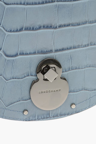 Crocodile Embossed Leather EPURE Shoulder Bag